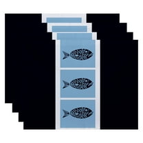 Simply Daisy 18" x 14" Fish Chips Animal Print Placemat, Set of 4