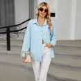 thumbnail image 2 of Eternatastic Womens Oversized Button Down Shirts Dressy Casual Long Sleeve Blouses Summer Work Tops Tunics, 2 of 6
