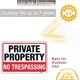 thumbnail image 3 of Large Private Property No Trespassing Sign14"x10" Rust Free Aluminum,UV Ink Printing,Durable/Weatherproof Up to 7 Years Outdoor for Home (2-Pack), 3 of 4