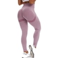 thumbnail image 4 of Leggings degradados sin costuras para mujer, mallas deportivas de cintura alta con contorno de sonrisa, pantalones de Yoga, ropa de entrenamiento para gimnasio, medias fruncidas para botín, 4 of 5