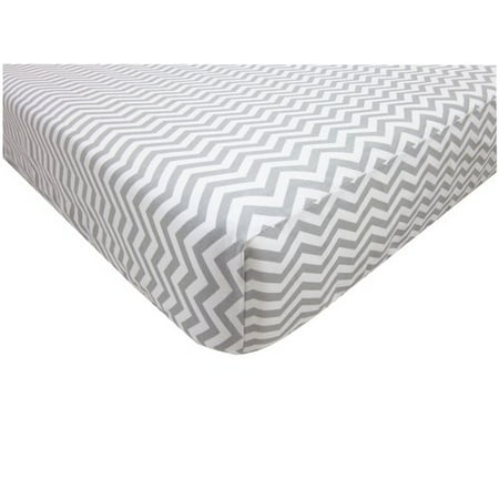 American Baby Company Percale 100pct Cotton Zigzag Fitted Crib Sheet