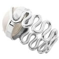 thumbnail image 3 of White Mabe Cultured Pearl Bali Handmade 925 Sterling Silver Ring, 3 of 4