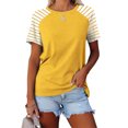 thumbnail image 2 of cfhntfmh Short Sleeve Tops for Women Casual Crewneck Shirt Comfy Striped Print Summer Tees, 2 of 3