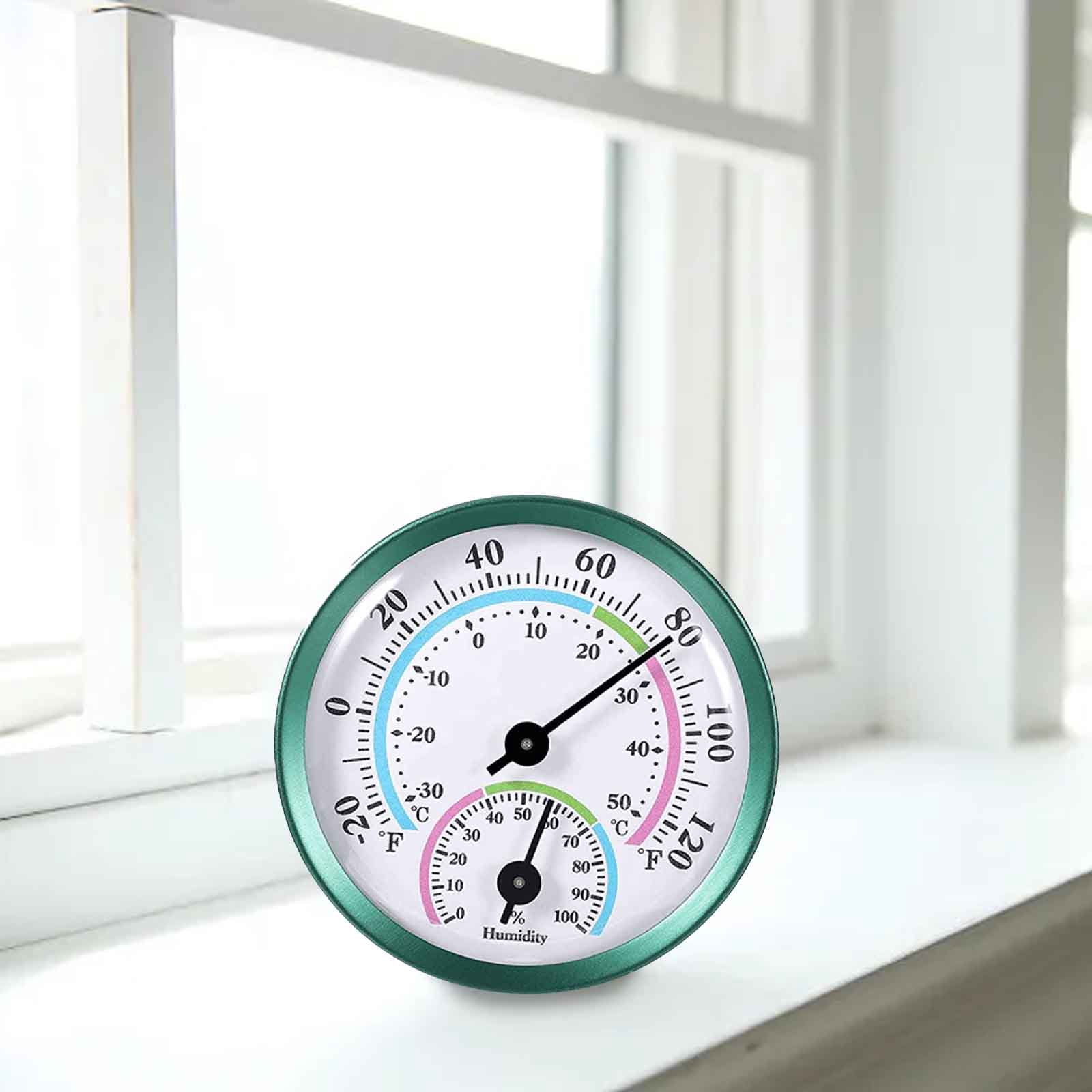 3PCS Mini Indoor Temperature Hygrometer Analog, Temperature Humidity Gauge for Home, Room, Outdoor, Hygrometer Analog Hygrometer for Indoor And Outdoor Use 2inch