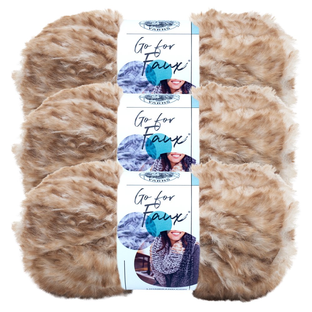 Lion Brand Yarn Go For Faux Pomeranian Faux Fur Super Bulky Polyester