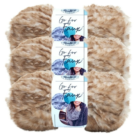 UPC: 0842093114628 | Lion Brand Go For Faux Super Bulky 100% Polyester Beige Yarn  64 yd