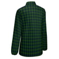 thumbnail image 5 of Blue Green Plaid Blouse Long-Sleeve Checkerboard Kawaii Blouses Woman Streetwear Oversized Shirt Custom Top Birthday Present, 5 of 7