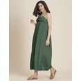 thumbnail image 5 of Moomaya Chic Frill Summer Dress For Women, Strappy Solid Maxi, Vacation Dress, 5 of 8
