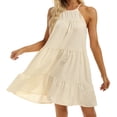 thumbnail image 2 of Birdeem Robe Mini Décontractée Sans Manches à Col Suspendu pour Femmes, 2 of 12