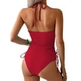 thumbnail image 5 of Women's American Flag 1776 We The People Printed Swimsuit 2 Piece Tankini Sets Halter Skinny Tops With Low Rise Briefs Swimsuit Set For Summer Beachwear Diving Bathing Suits S, 5 of 6