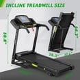 thumbnail image 3 of Foldable Treadmill with Incline, Folding Treadmill for Home Electric Treadmill Workout Running Machine, Handrail Controls Speed, Pulse Monitor,APP, 3 of 14