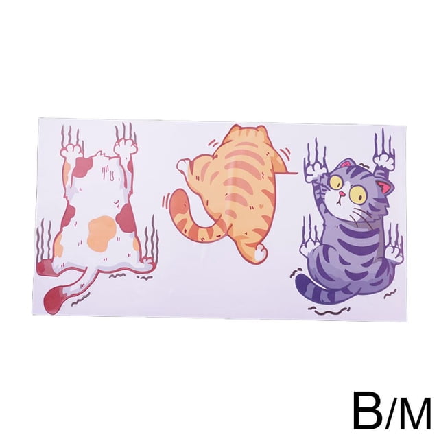 3Pcs Funny Pet Cat Car Sticker Climbing Cats Animal 2023 Styling Stickers --
