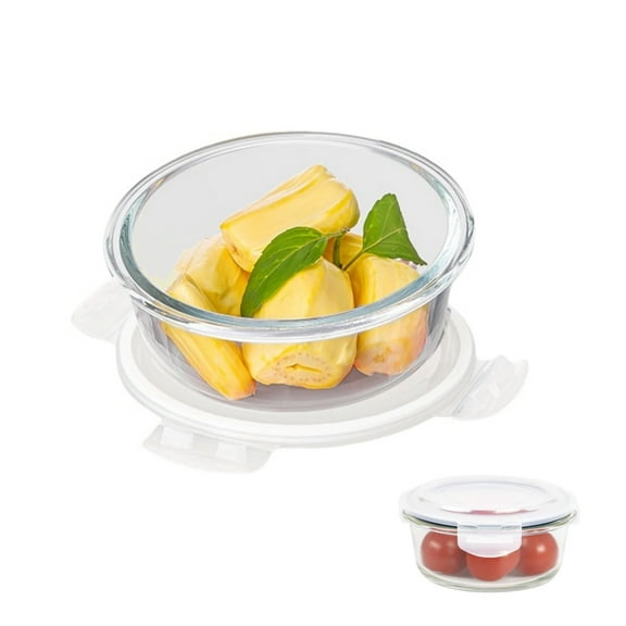 Glass Casserole Container,QZS Airtight Glass Storage Containers Set,Heat-Resistant Box for Soup Leftover,Microwave,Dishwasher Safe