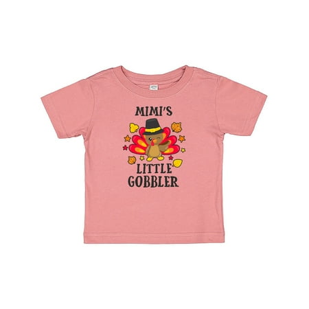 

Inktastic Mimis Little Gobbler with Turkey and Leaves Gift Baby Boy or Baby Girl T-Shirt