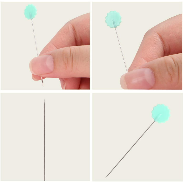 200 Pieces Flat Head Straight Pins, Flower Head Sewing Pins Quilting Pins  for Se