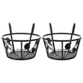 thumbnail image 1 of Shisuyan Pot Planter Shelf Iron Hanging Racks Black 2Pack 10.8x7.1in, 1 of 9