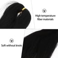 thumbnail image 2 of BEADCEST 6 Pcs Rallonges de Cheveux Torsadées pour Tresses Fil Noir Résistant aux Hautes Températures pour Femmes Mariages, 2 of 5