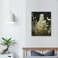 thumbnail image 3 of ARISTURING Ghost Painting, Floral Ghost Print, Dark Romantic Ghost Art Print, Halloween Ghost Decoration Wall Art, Academia Wall Art, Gothic Wall Decor, Framed Canvas, 16x20 inch, 3 of 4
