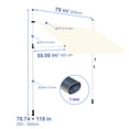 thumbnail image 6 of 79" × 59" Manual Retractable Awnings Adjustable Height (79-118in) - No drilling required, Beige, 6 of 7