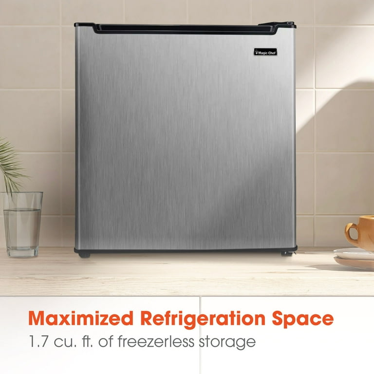 Magic Chef 1.7-cu. ft. Mini Fridge in Stainless Steel - Walmart.com