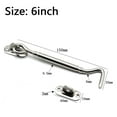 thumbnail image 3 of 1 pieces storm hook stainless steel door hook door latch window catch cabin door gate lock with 4 pieces mounting screws, 3 of 9
