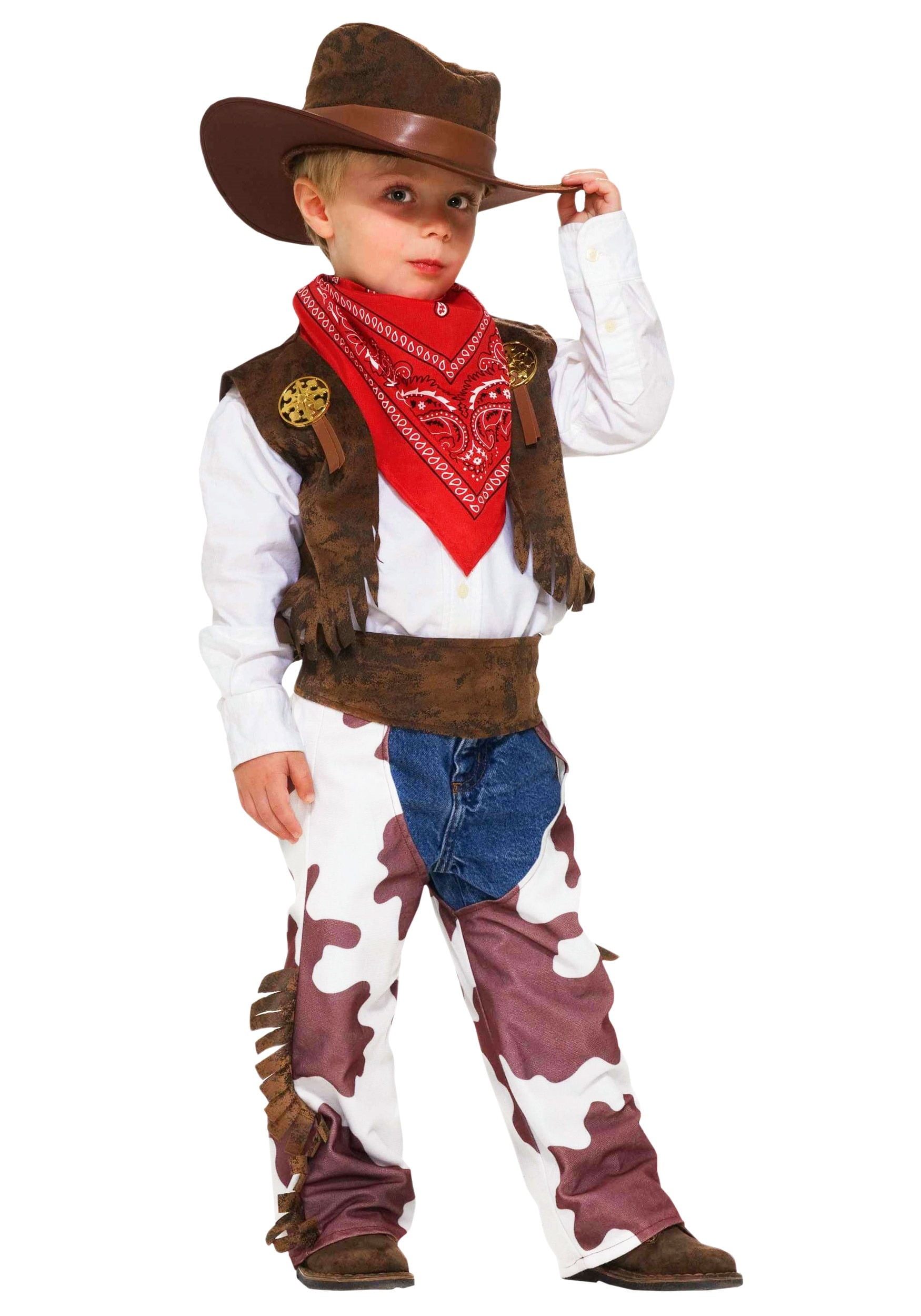Showman BLACK SMALL Kid's Size Suede Leather Western Chaps & Vest Set Costume! 
