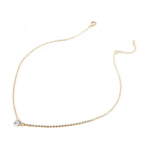 Guardurnaity Collar Cadenas Joyería de moda con diamantes de imitación Universal Oro Plata Colgantes Gargantilla Collares para el Día de San Ropa, zapatos y accesorios Miscelánea