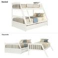 thumbnail image 6 of Clearance TOPMAX Solid Wood Twin Over Full Bunk Bed with Two Storage Drawers, White, 6 of 9
