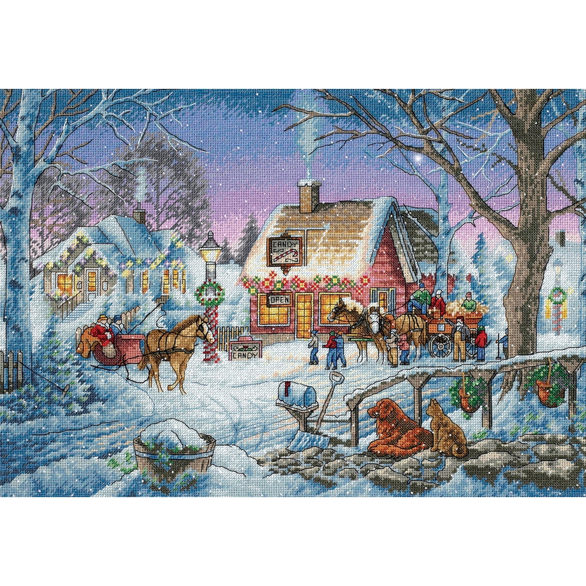 Gold Collection Kit Memory Lane Scenic Picture Counted Cross Stitch Kit 