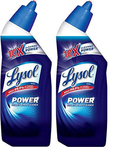 lysol power toilet bowl cleaner, 10x cleaning power 8 oz (pack of 2)