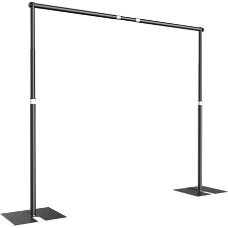 Image of IAZ Backdrop Stand 10x10ft Pipe and Drape Heavy Duty Backdrop Stand with Metal Steel Base Adjustable Photo Backdrop Stand Kit for Parties Photo Video Studio Wedding