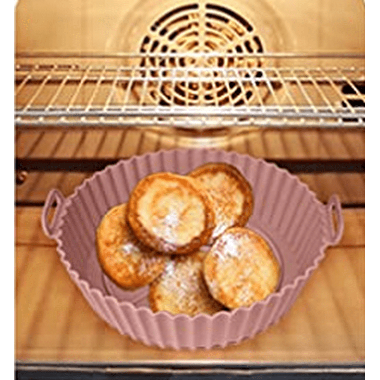 Round Air Fryer Silicone Liners Pot Airfryer Accessories | Caroeas 17.5 x 5 cm / Pink