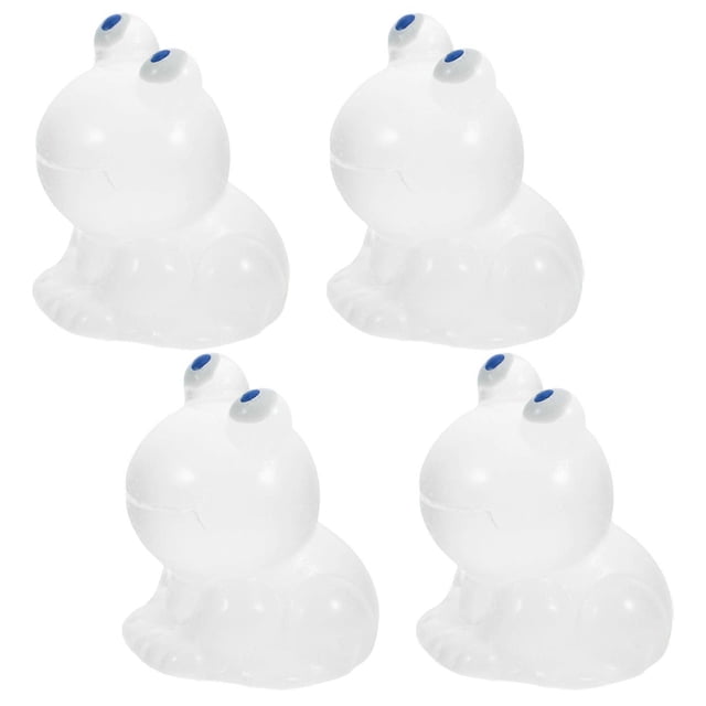 Miniature Figurines Frog Shaped Glow In The Dark Resin Frogs For Fish Tank Decor 4Pcs