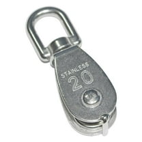 COMPUKAS Stainless Steel Pulley 20mm Roller Single Sheaved Max Load 75kg For Construction Diy