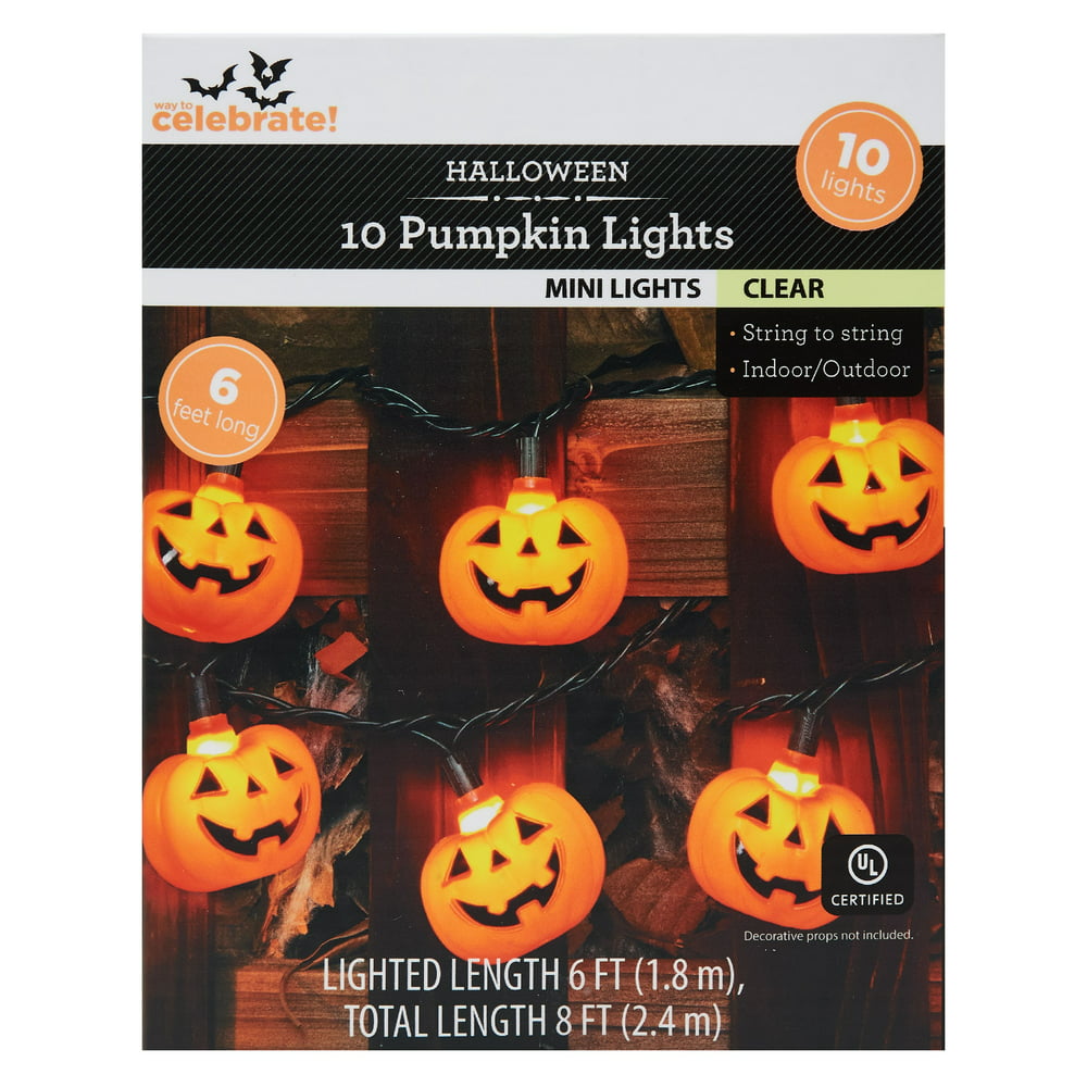 Way To Celebrate Halloween Pumpkin Lights - Walmart.com - Walmart.com