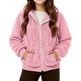 thumbnail image 6 of EnJoCho Boys Girls Sher𝗉a Lined Jacket Fuzzy Fleec𝖾 Sweatshirt Winter Warm Zip Up Full Zip Hoodie Soft Outwear Coat for Toddlers Kids, 6 of 9