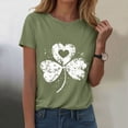 thumbnail image 2 of vigerkar Women's St Patrick's Day T-Shirt Lucky Irish Shamrock Graphic Tees Tops (Light Green, S), 2 of 8