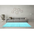 thumbnail image 3 of Ahgly Company Indoor Rectangle Solid Light Blue Modern Area Rugs, 2' x 4', 3 of 4