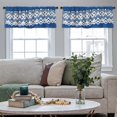 thumbnail image 4 of LALILO Kitchen Curtain Valance Tie Dye Lace Art Brush Border Rod Pocket Window Curtain 52"x 18" Set of 2, 4 of 5