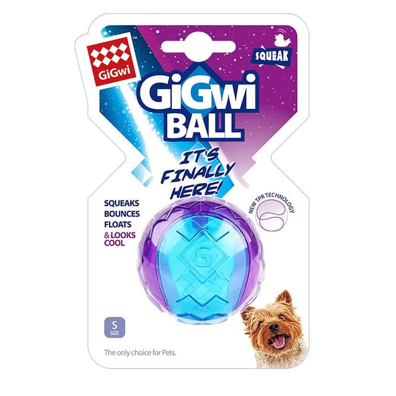 GIGWI Pet Toys G-Ball Toys S / M / L Series Transparent Interactive Dog Ball Toy for Dogs Bite Resistance Elasticity Dog Toy