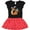 Black & Red with Polka Dots, variant on Inktastic Easter Cute Snake with Basket and Bunny Ears Girls Toddler Dress