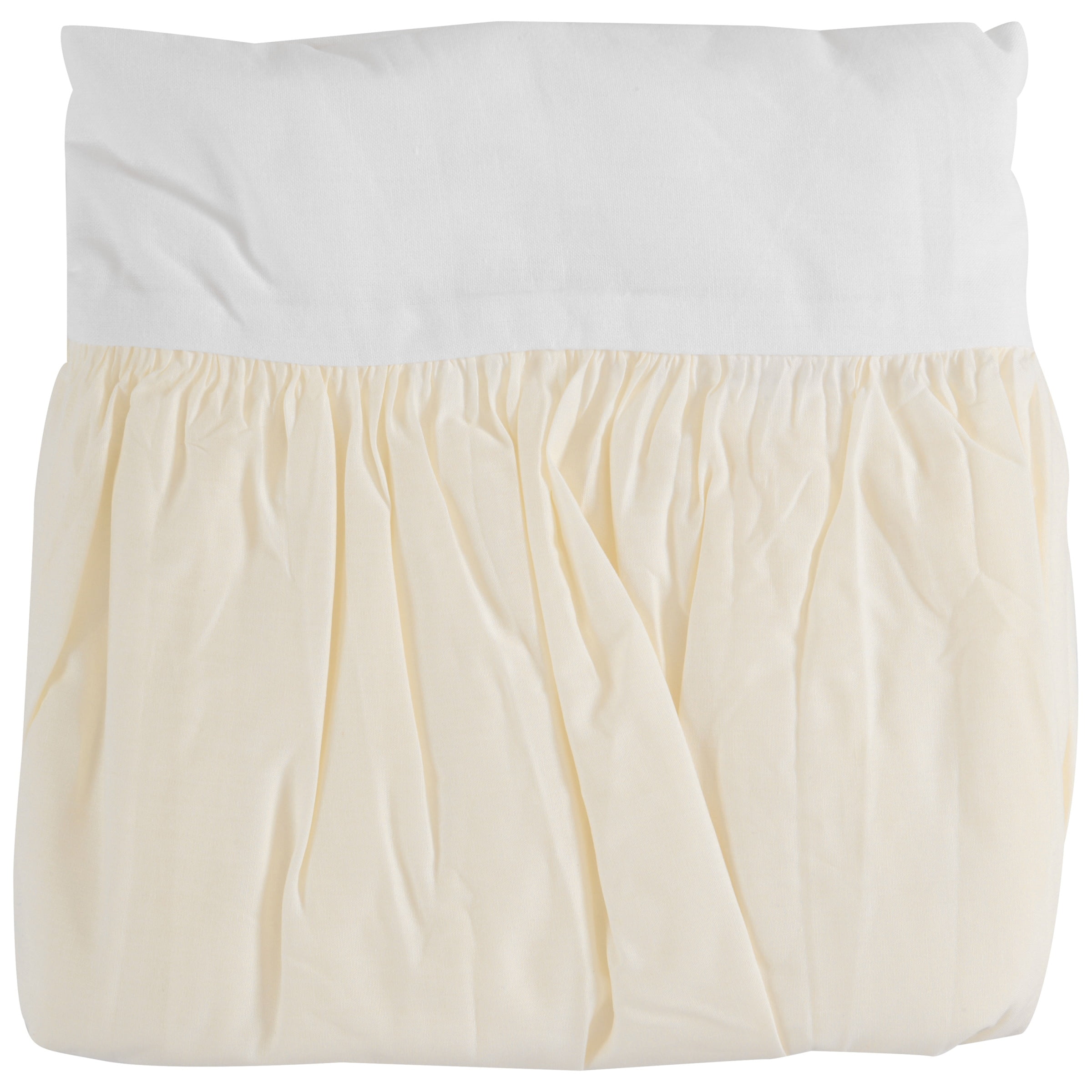 TL Care 100 Natural Cotton Percale Crib Bed Skirt, Ecru, Soft