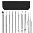 thumbnail image 1 of Htwon Blackhead Remover Kit en Acier Inoxydable Comédons Extracteur Outils de Suppression de l'Acné, 1 of 15
