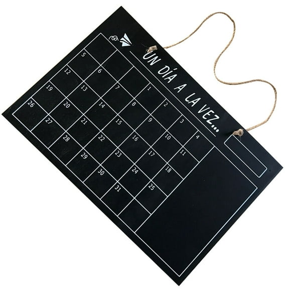 MLINS Letter Board Wooden Calendar Blackboard Monthly Plan Single-sided
