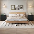thumbnail image 6 of 2PCS Fluted Dresser with 3 Drawers Versatile Nightstand with Charging Station,Wide Chest of Modern Nightstand Cabinet for Bedroom,Living Room,Black, 6 of 8