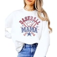 thumbnail image 2 of Baseball Mama Sweatshirt for Women  Vintage Game Day Baseball Mom Pullover White Sweatshirt Adult Large, 2 of 7