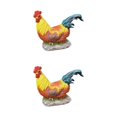 thumbnail image 1 of Transemion Resin Statue Chicken Statue Decorative Backyard Patio for Lawn Lying Position S 2Set, 1 of 6