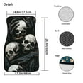 thumbnail image 6 of Uourmeti Skeleton from Hell Car Floor Mats 2 Pieces Auto Accessories Vehicle Carpet Non-Skid Backing, Universal Fit, 6 of 7