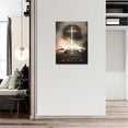 thumbnail image 3 of Christian Wall Art Hand Of God Quotes Wall Decor Cross Canvas Religious Jesus Painting Black Pictures Canvas Prints Motivational Framed Modern Artwork For Home Living Room Bedroom Bathroom 12"x16", 3 of 6