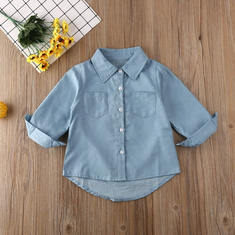 boys blue jean shirt
